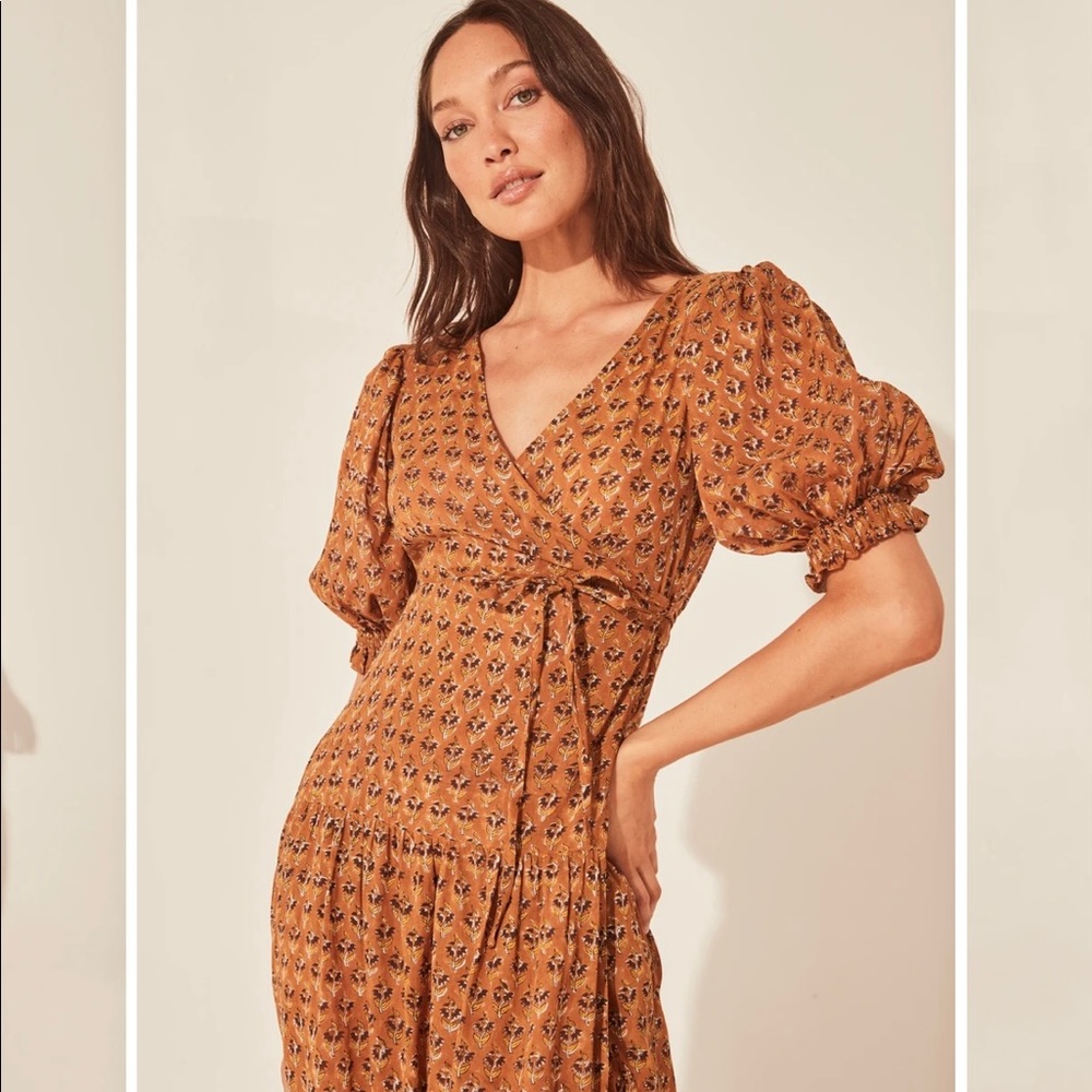 Daughters of India-Zuri Wrap Dress- Autumn